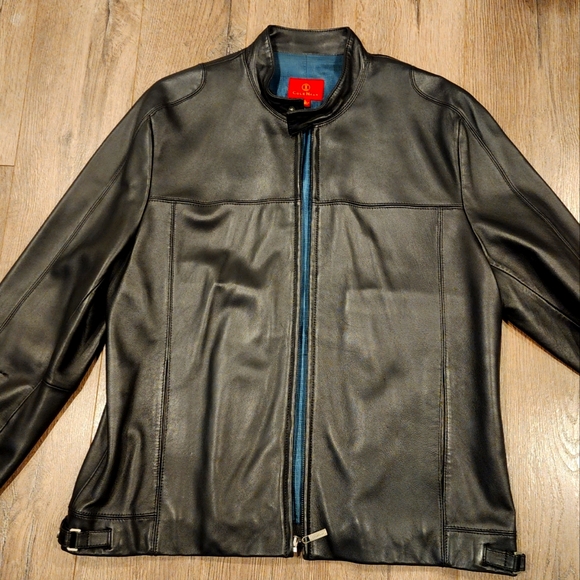 Cole Hann Lambskin Leather Jacket - Picture 6 of 11